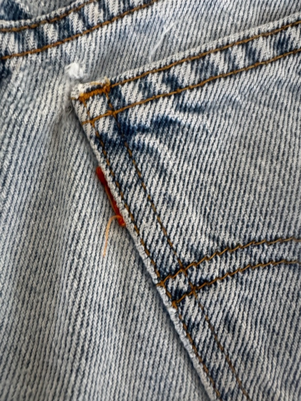 Levi’s 967 Relaxed Fit Shorts Y2K Orange Tab Light Wash Junior Size 9 - Picture 5 of 12